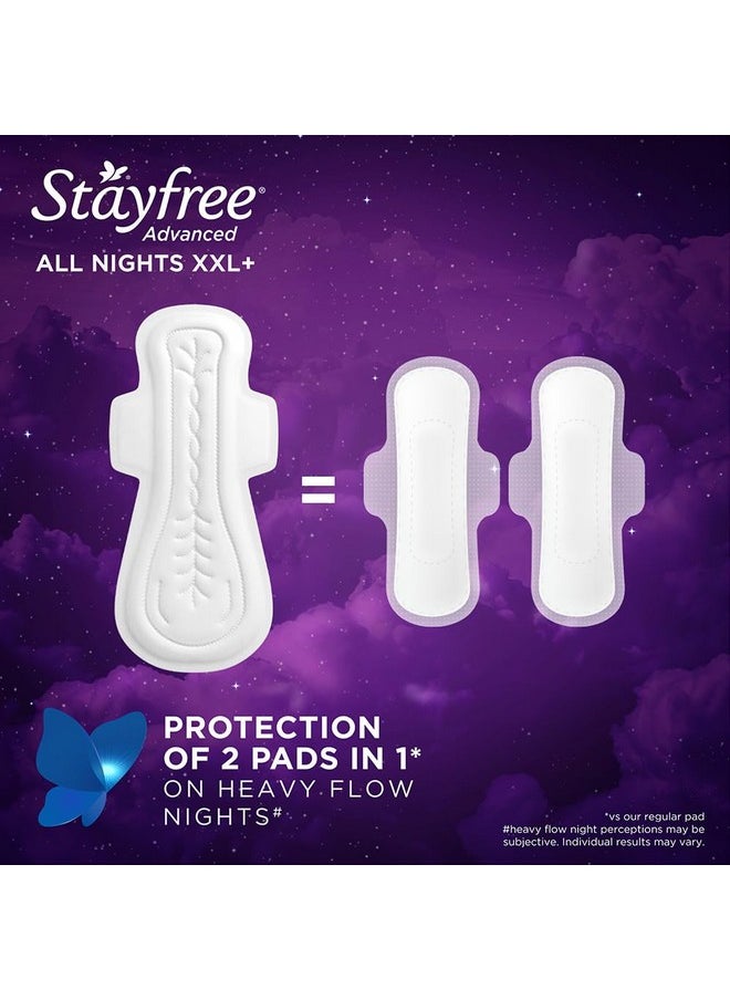 Advanced Xxl+ Ultra Thin Sanitary Pads For Women | 8 Soft Cotton Pads For All Night Ultra Comfort | Absorbs 2X More With Wider Back | Prevent Rashes | Odour Control