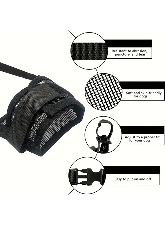 Large Dog Muzzle - Soft and Breathable Muzzle for Large Dogs with Air Mesh | Adjustable Dog Muzzle for Grooming | Prevents Biting, Barking, and Chewing While Allowing Breathing and Drinking (XL) - Image 3
