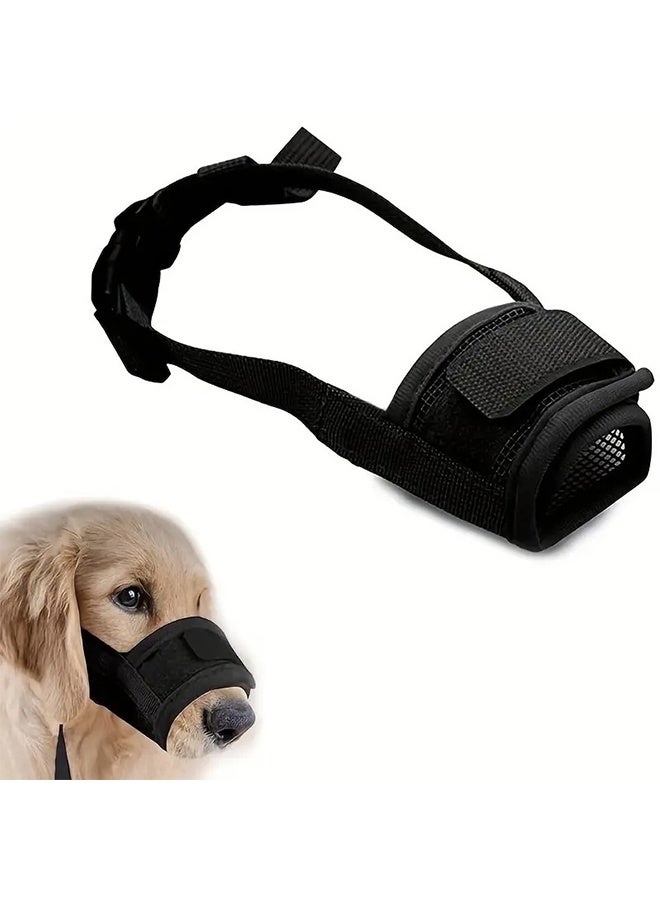 Large Dog Muzzle - Soft and Breathable Muzzle for Large Dogs with Air Mesh | Adjustable Dog Muzzle for Grooming | Prevents Biting, Barking, and Chewing While Allowing Breathing and Drinking (XL) - Image 1
