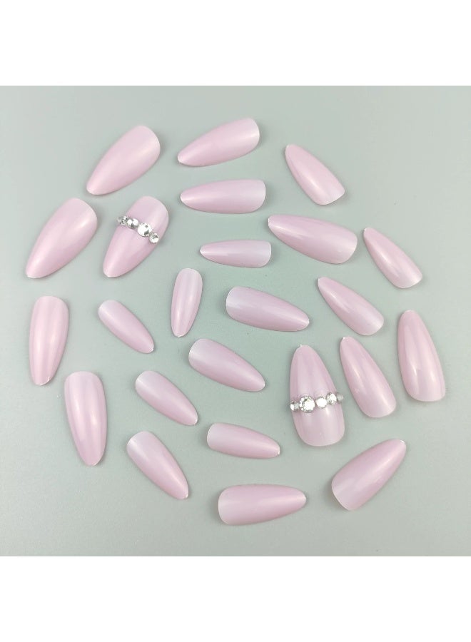 Goolsky أظافر ضغط على شكل قطرة ماء فاخرة مع ألماس مدقوق بلون نود لإضاءة خفيفة - Image 2