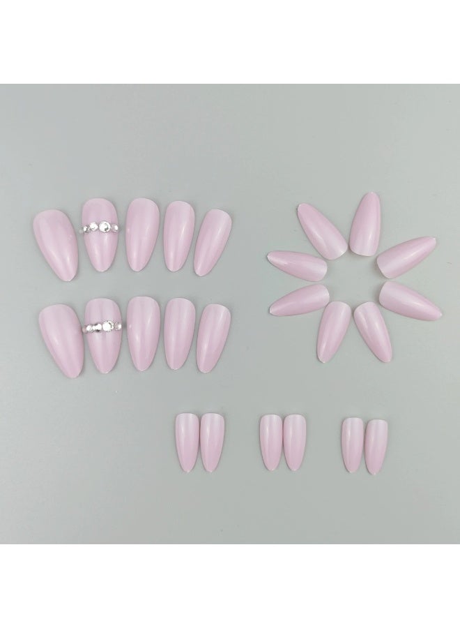 Goolsky أظافر ضغط على شكل قطرة ماء فاخرة مع ألماس مدقوق بلون نود لإضاءة خفيفة - Image 4