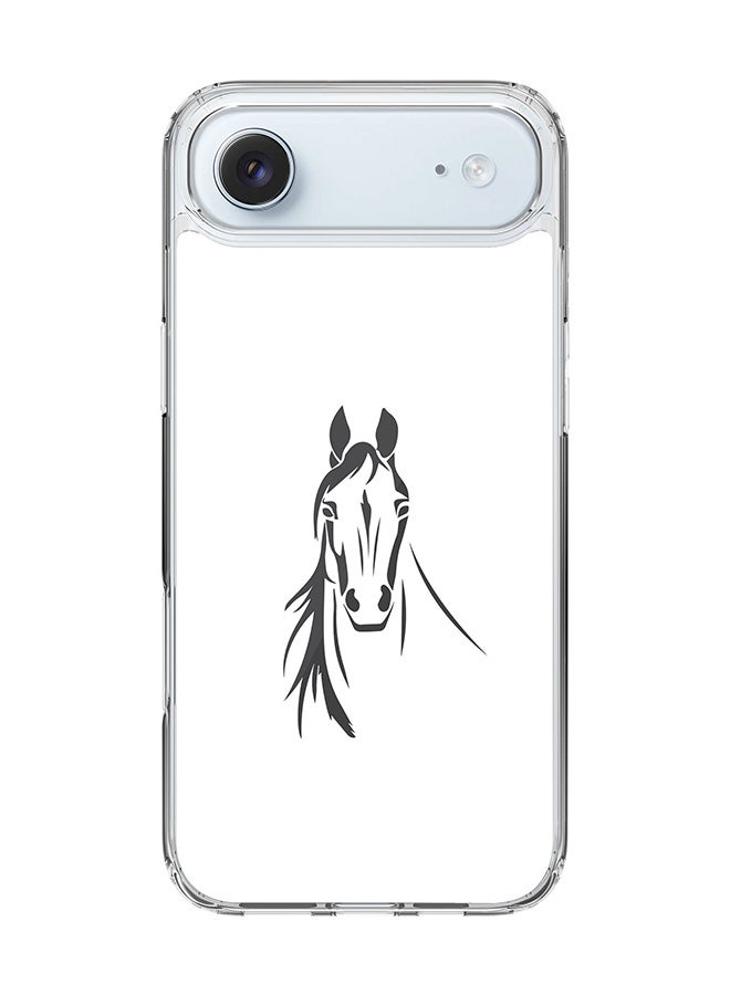 Stylizedd Classic Clear MagSafe Case for iPhone 17 Air , Hybrid Soft Case Flexible Edges Anti Drop TPU PC Gel Thin Transparent Cover [ Designed for iPhone 17 Air ] - Arabian Stallion