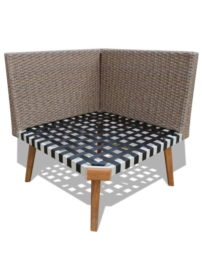 vidaxl 4 Piece Garden Lounge Set with Cushions Poly Rattan Grey 43133 - Image 5