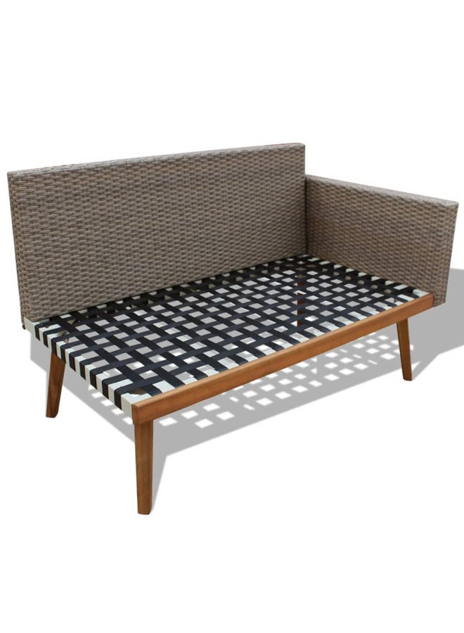 vidaxl 4 Piece Garden Lounge Set with Cushions Poly Rattan Grey 43133 - Image 2