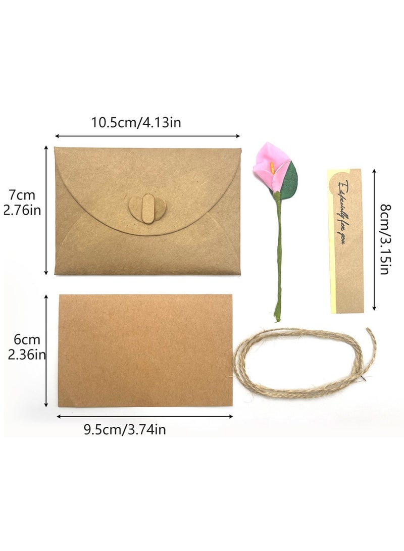 10 Pack Flower Pattern Thank You Card, Gift Card Handmade Invitation Greeting Card Wish Card for Wedding Birthday Festival - Image 5