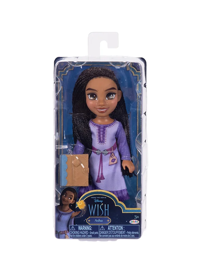 Disney Wish Doll Petite Asha 15cm | Fashion Doll | Wish Movie | Collectible Doll | Gift for Kids and Teens