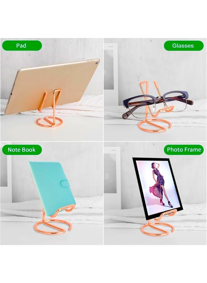 Chase Up Desktop Phone Holder, Stainless Steel Phone Holder, Metal Phone Display Stand, Phone Base, Compatible With All Phones, Iphone, Switch, Ipad (1 Pcs Rose Gold) - Image 3