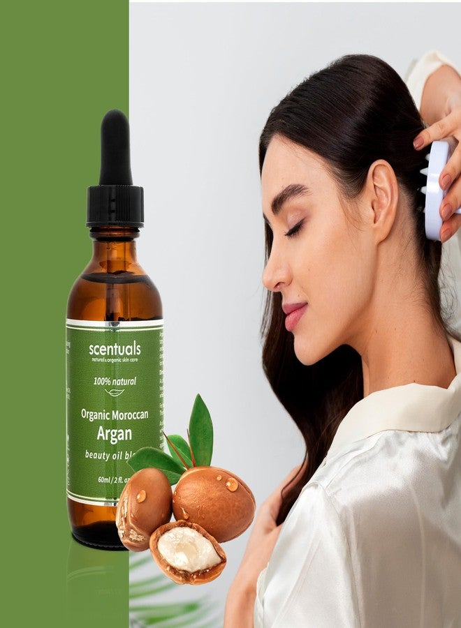 Scentuals Argan Beauty Oil Blend, All-in-One Skin, Hair & Nail Care, Pure Argan Oil Blend, Apricot Oil, Safflower Oil, Vitamin E Oil, Deep Hydration, Anti-Aging, Natural Skin Care,2 fl.oz | 60 ml - Image 4