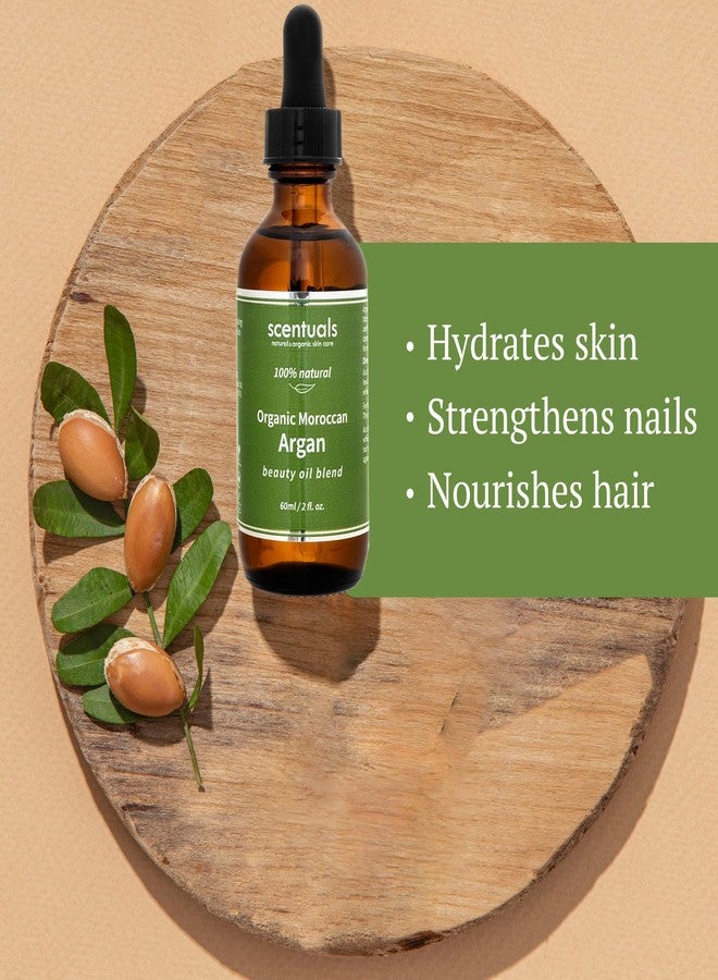 Scentuals Argan Beauty Oil Blend, All-in-One Skin, Hair & Nail Care, Pure Argan Oil Blend, Apricot Oil, Safflower Oil, Vitamin E Oil, Deep Hydration, Anti-Aging, Natural Skin Care,2 fl.oz | 60 ml - Image 2
