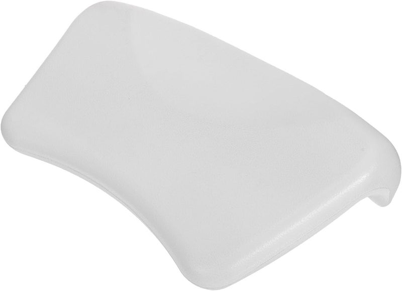 Garneck Waterproof Pu Bathtub Pillow with Neck Support, White Bathroom Headrest Cushion for Home Shower and Soaking Tub, Soft Sturdy Bath Accessory - Image 1