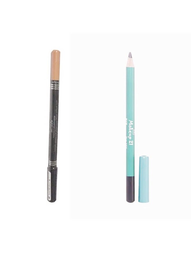 makeup 21 pencil  black and beige