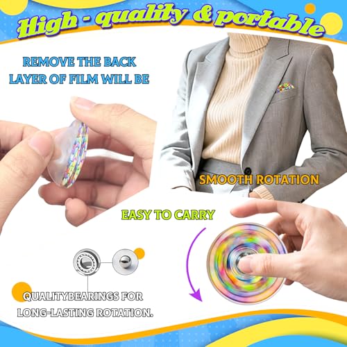 MYREQIA 30 Pack Fidget Spinner Sensory Toys Bulk MiniParty Favors Supplies Easter Goodie Bag Stuffers Gifts for Kids Boys Girls Adults Anxiety ADHD Stress ReliefCarnival Treasure Box Toys Classroom Prizes - Image 5