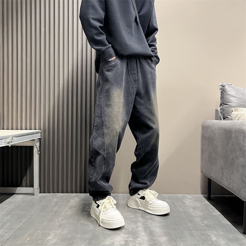 Unisex Classic Denim Jeans Loose Fit Daily Outdoor Wear - Image 3