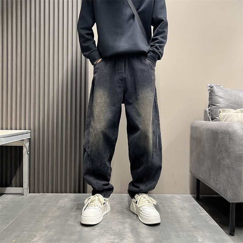 Unisex Classic Denim Jeans Loose Fit Daily Outdoor Wear - Image 1