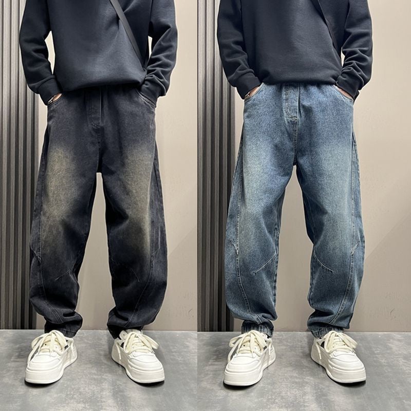 Unisex Classic Denim Jeans Loose Fit Daily Outdoor Wear - Image 2