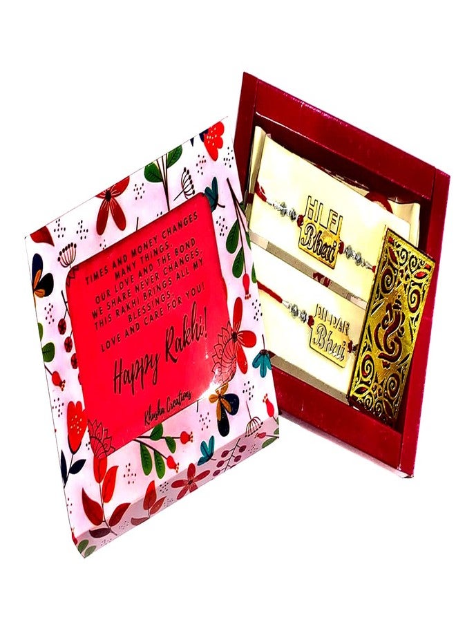 KHUSHA CREATIONS Rakhi for Brother/Wooden Designer Rakhi for Rakhabandhan/Gift for Rakshabandhan - Image 2
