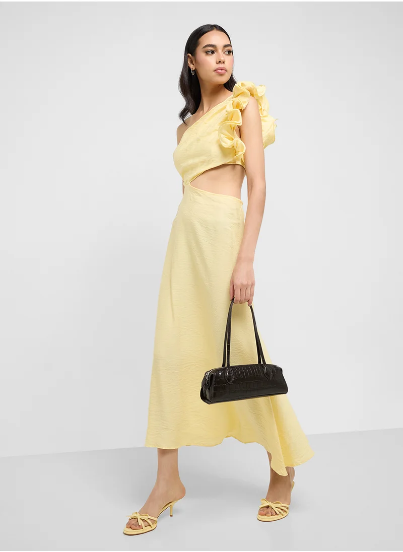 Ginger Ruffled One-Shoulder Dress