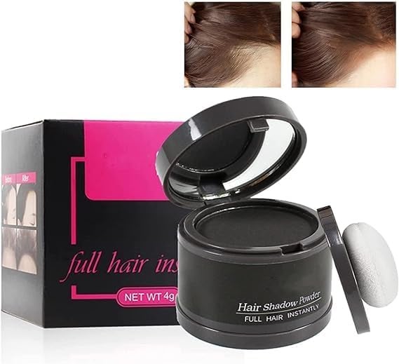 GLNRM Hairline Shadow Powder Hairline Shadow Powder Hair Filler Powder For Thinning Hair Magical Fluffy Thin Hair Powder Forehead Grooming Powder Instant Coverage For Hairline Black Gram - Image 1