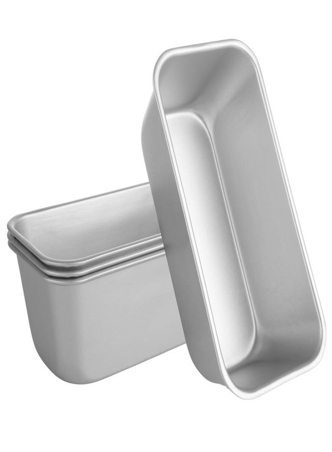 AKOLAFE 4 Pack Aluminum Loaf Pans 8x4 Inch Banana Bread Pan for Homemade Bread Loaf Pan for Baking Bread Tins for Baking Loaf Pans for Oven Sourdough Bread Baking Pan Metal Sandwich Loaf Bread Pans - Image 1