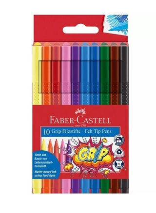 10-Piece Grip Felt Tip Pens Multicolor - pzsku/Z6CEE24D39D766BA231A6Z/45/_/1645085111/060be58a-6fe5-4a5e-bf87-1911f1097622