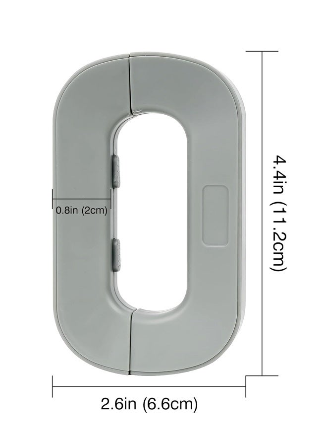2Pcs Fridge Locks - Child Safety Refrigerator Latch for Cabinets, Drawers, Freezer & Oven, Easy Installation, RV Use (Grey) - Image 2