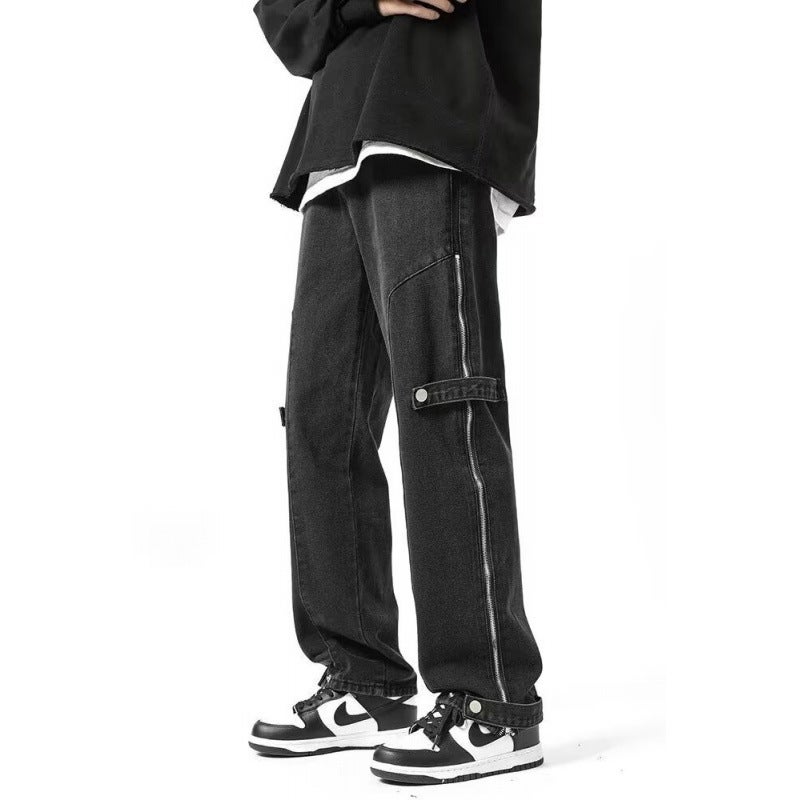 Unisex Classic Denim Jeans Loose Fit Daily Outdoor Wear - Image 4