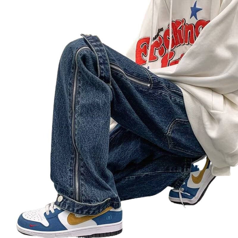 Unisex Classic Denim Jeans Loose Fit Daily Outdoor Wear - Image 5