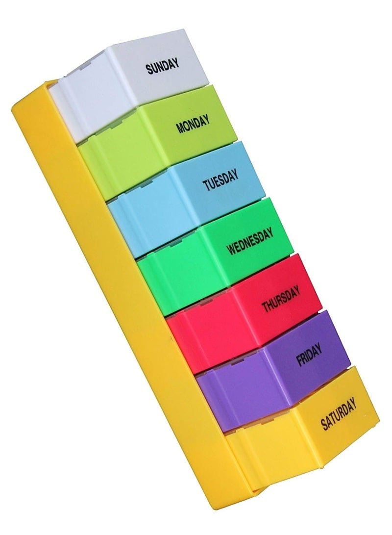 لبونير علبة أقراص دواء شبكية لـ 7 أيام 28 علبة أقراص دواء صباحية ليلية صناديق منظم أقراص الدواء الأسبوعية - Image 2