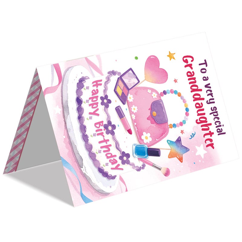 Beixian Granddaughter Birthday Card, Funny Birthday Card Gifts for Granddaughter from Grandma Grandpa-8x5.3 Inches, Double-Sided - Image 4