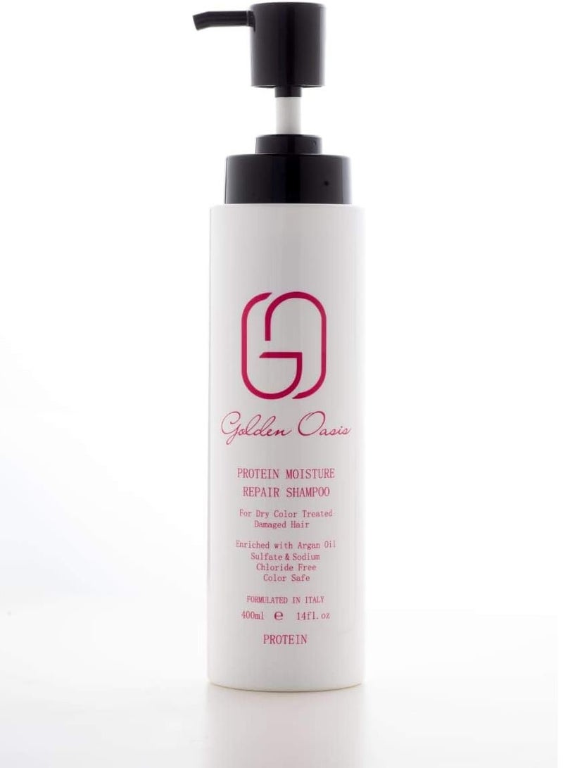 Golden Oasis Protein Moisture Repair Shampoo For Dry Color Treated Damaged Hair Argan oil 400 ml - Image 1