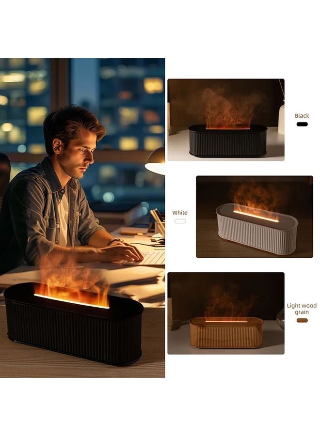 آلة لهب محاكاة بيضاء مع ضوء قابل للتعتيم وناشر عطور لليوغا والتأمل - Image 3