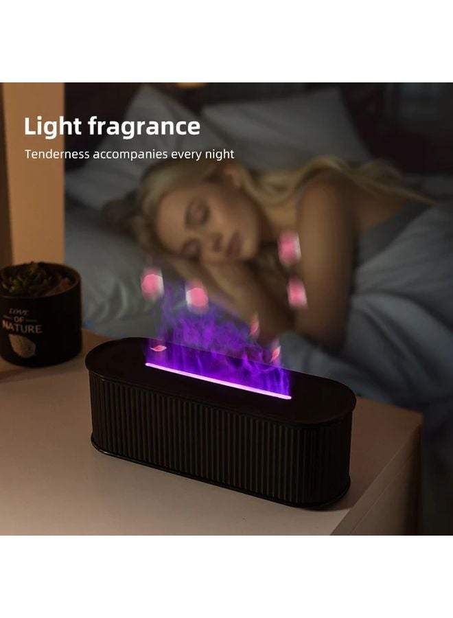 آلة لهب محاكاة بيضاء مع ضوء قابل للتعتيم وناشر عطور لليوغا والتأمل - Image 2