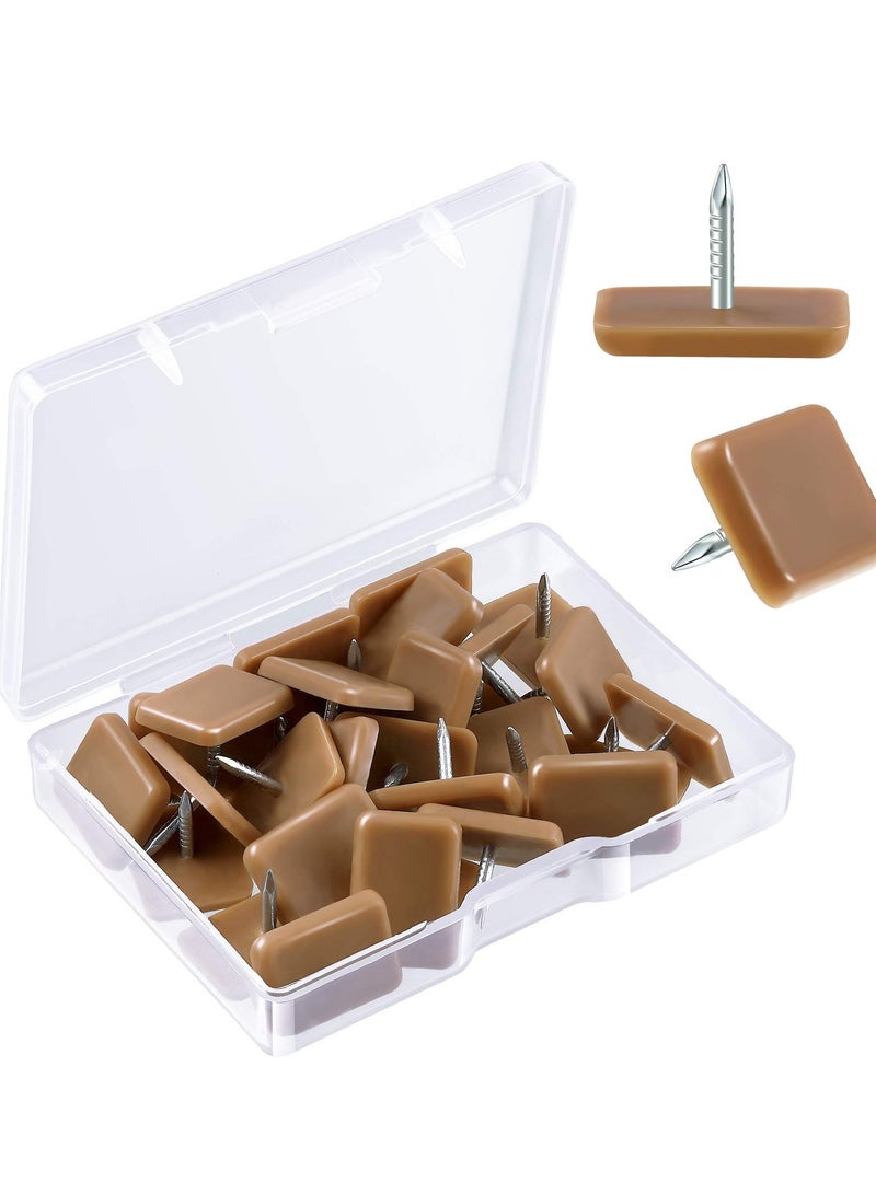 مزلقات أدراج Tack-in، مزلقات أدراج بنية لإصلاح الخزائن، تجعل جميع الأدراج تنزلق بسلاسة وبدون كفاءة، 60 قطعة - Image 1