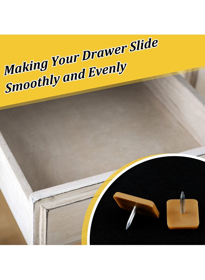 مزلقات أدراج Tack-in، مزلقات أدراج بنية لإصلاح الخزائن، تجعل جميع الأدراج تنزلق بسلاسة وبدون كفاءة، 60 قطعة - Image 3