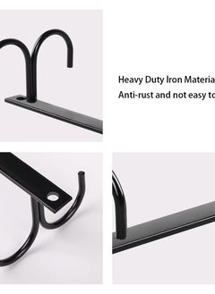 Excefore Mug Rack Under CabinetCoffee Cup Holder8 Mugs Hooks Under Shelf Display Hanging Cups Drying Hook for Bar Kitchen UtensilsBlack  - Image 3
