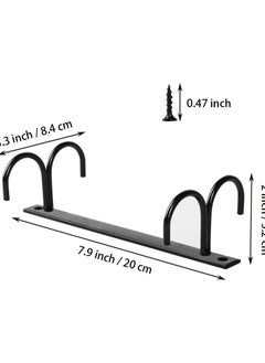 Excefore Mug Rack Under CabinetCoffee Cup Holder8 Mugs Hooks Under Shelf Display Hanging Cups Drying Hook for Bar Kitchen UtensilsBlack  - Image 4
