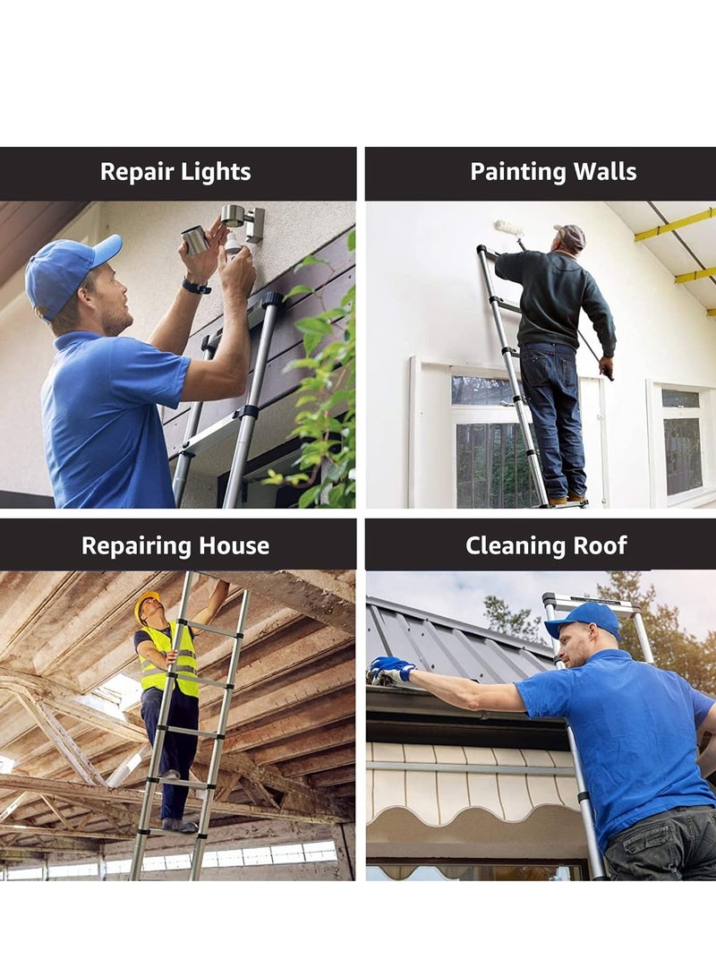 ABBASALI Telescopic Ladder Of Aluminum 4.4 Meter Removable Multi-purpose Retractable - Image 4