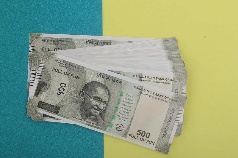 LASERBOT Currency (Number 100 X 2 =200 Each) for Kids Denomination Learning Money (ONLY 500 NAKLI Note) Artificial Playing Currency, Learn Money Skills- Multi Color (200) - Image 3