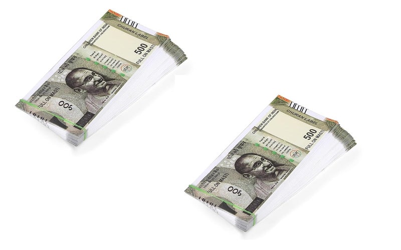 LASERBOT Currency (Number 100 X 2 =200 Each) for Kids Denomination Learning Money (ONLY 500 NAKLI Note) Artificial Playing Currency, Learn Money Skills- Multi Color (200) - Image 1