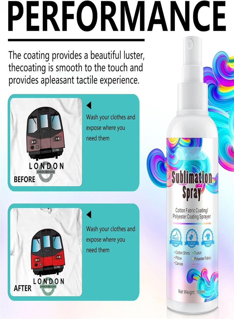 GGOOT Sublimation Spray, Sublimation Coating Spray for Cotton, Coating Spray for Cotton Shirts, T-Shirts, Pillows, Canvas Bags, Quick Drying Ad - Image 3