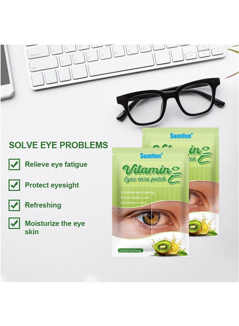 سوميفون 20 قطعة من رقعة فيتامين للعناية بالعين، لتخفيف تورم العين، العناية بصحة العين، تخفيف إجهاد العين، مناسبة لأولئك الذين يستخدمون أعينهم بشكل مفرط لفترة طويلة - Image 5