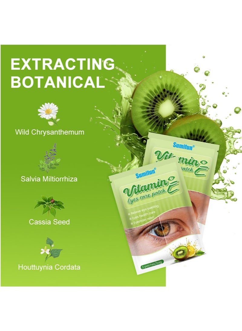 سوميفون 20 قطعة من رقعة فيتامين للعناية بالعين، لتخفيف تورم العين، العناية بصحة العين، تخفيف إجهاد العين، مناسبة لأولئك الذين يستخدمون أعينهم بشكل مفرط لفترة طويلة - Image 2
