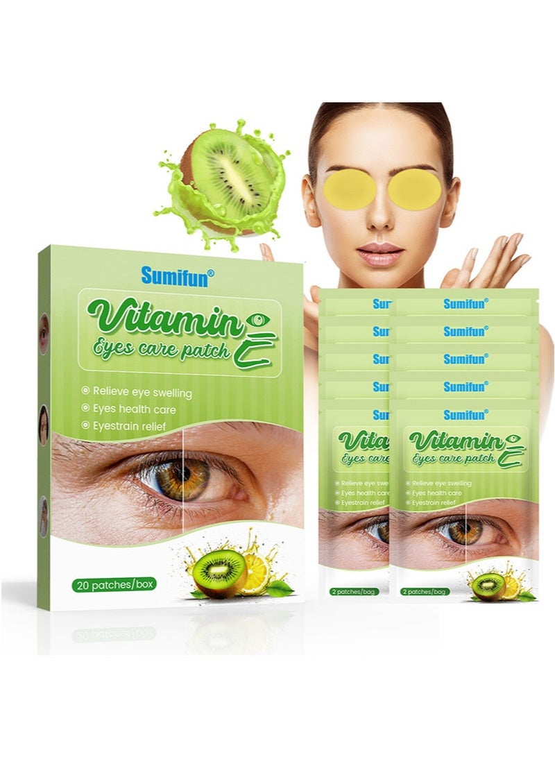سوميفون 20 قطعة من رقعة فيتامين للعناية بالعين، لتخفيف تورم العين، العناية بصحة العين، تخفيف إجهاد العين، مناسبة لأولئك الذين يستخدمون أعينهم بشكل مفرط لفترة طويلة - Image 1
