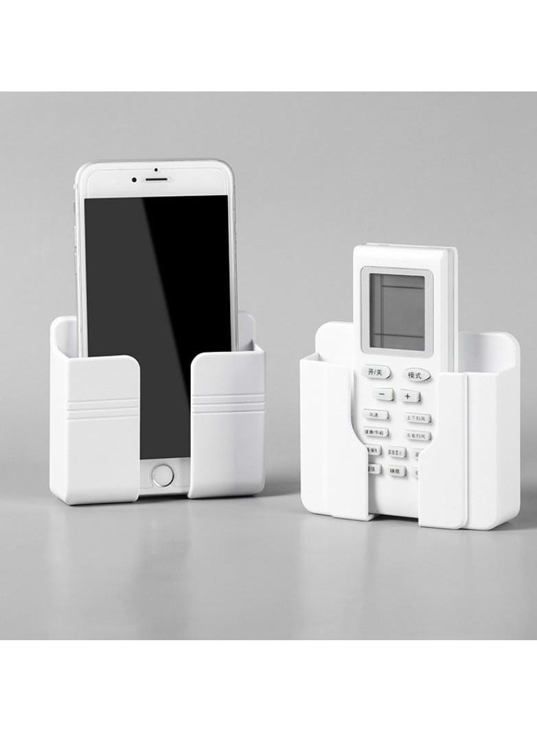 HEXABEX Wall Mount Phone Holder and Remote Holder Wall with 3M Adhesive, Phone Charger Stand, Damage-Free Charging Dock, Remote Control Storage Box for Bedroom, Kitchen, Office  - Image 4