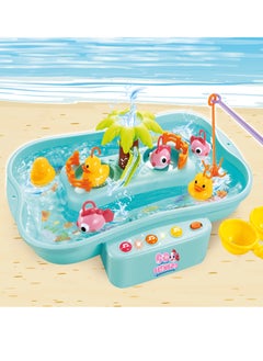 Ogi Mogi Toys Water Circulating Fishing Game with Battery, Preschool Kids Pretend Play Fishing Board Game with Music, Go Fishing Game for Boys and Girls, Gifts for Children Aged 3 to 10  - Image 1