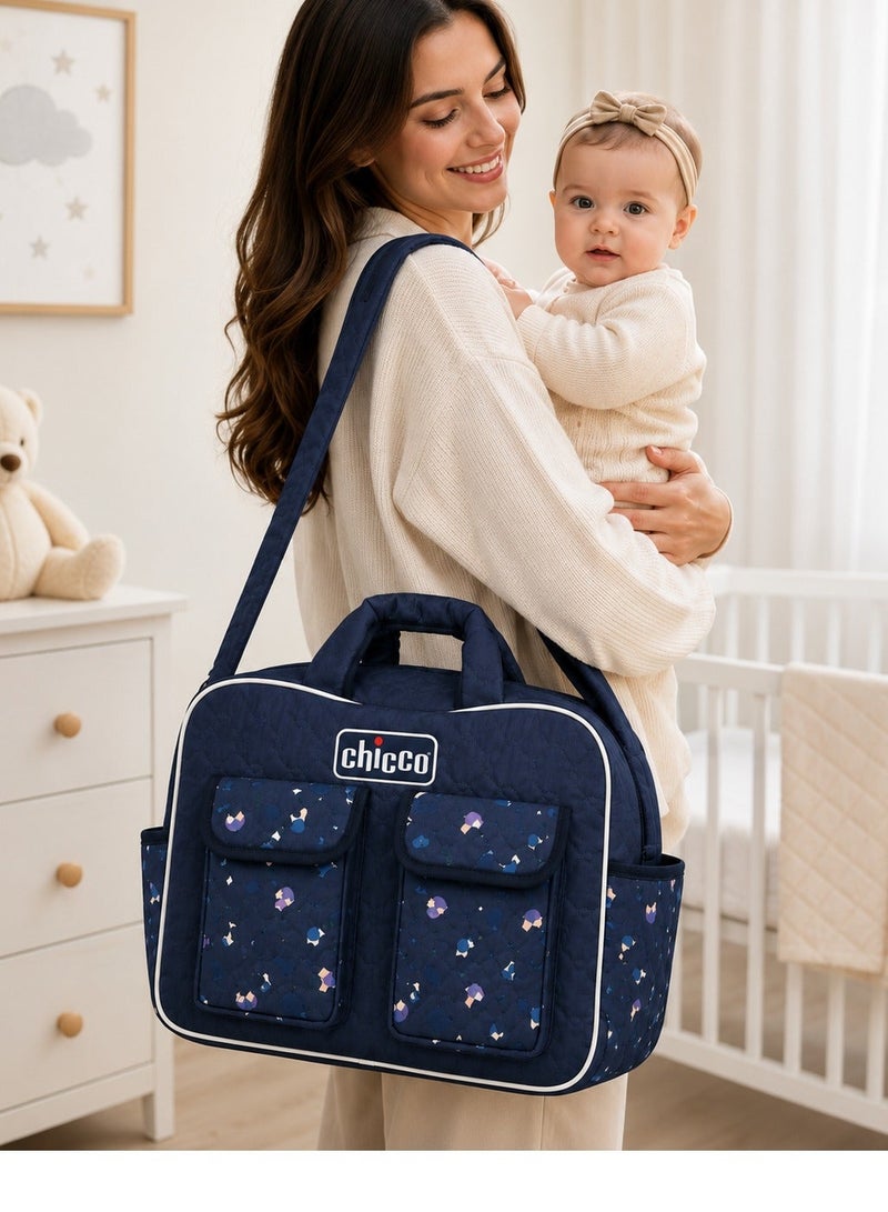 Chicco Premium Navy Blue Maternity Hospital & Baby Essentials Bag With Spacious Compartments, Multiple Pockets, Shoulder Strap And Carry Handles - Image 1
