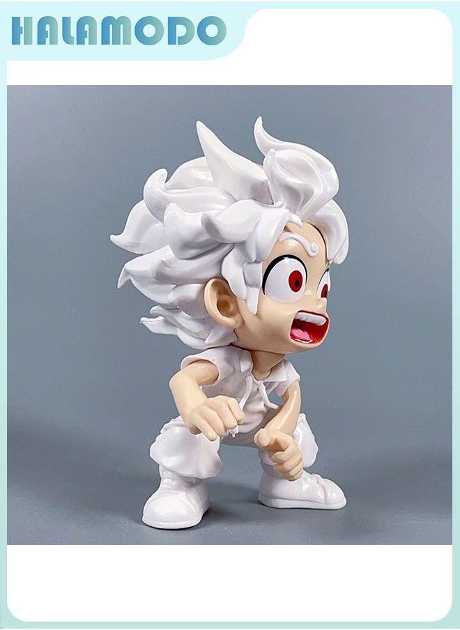 HALAMODO One Piece Q Version Surprised Expression Nika Luffy 14cm Cute Anime Figure Desktop & Car Decoration Gift  - Image 3