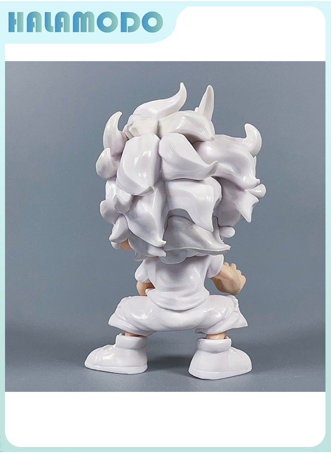 HALAMODO One Piece Q Version Surprised Expression Nika Luffy 14cm Cute Anime Figure Desktop & Car Decoration Gift  - Image 5