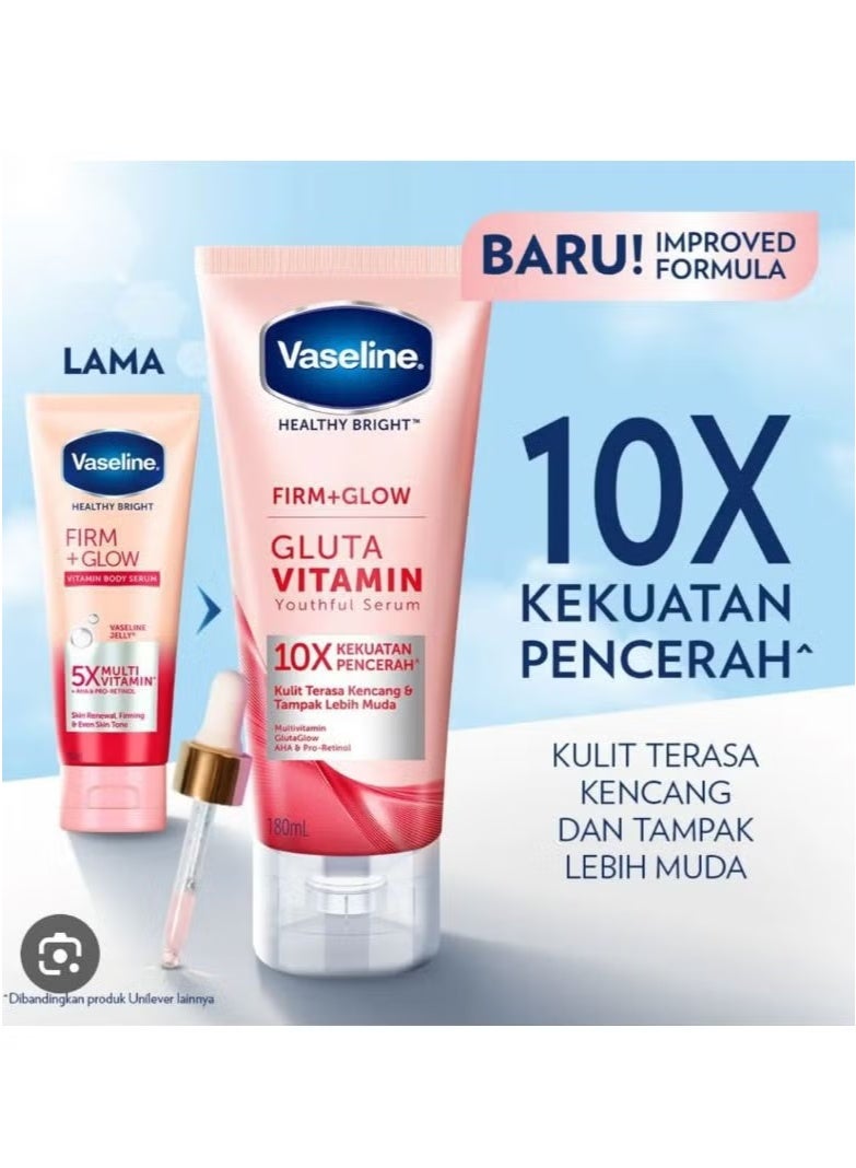 Vaseline Healthy Bright Firm Glow Gluta Vitamin - 180ml - Image 2
