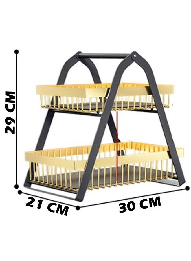 إن كي أكس رف تخزين سلة الفاكهة من طبقتين - Image 1